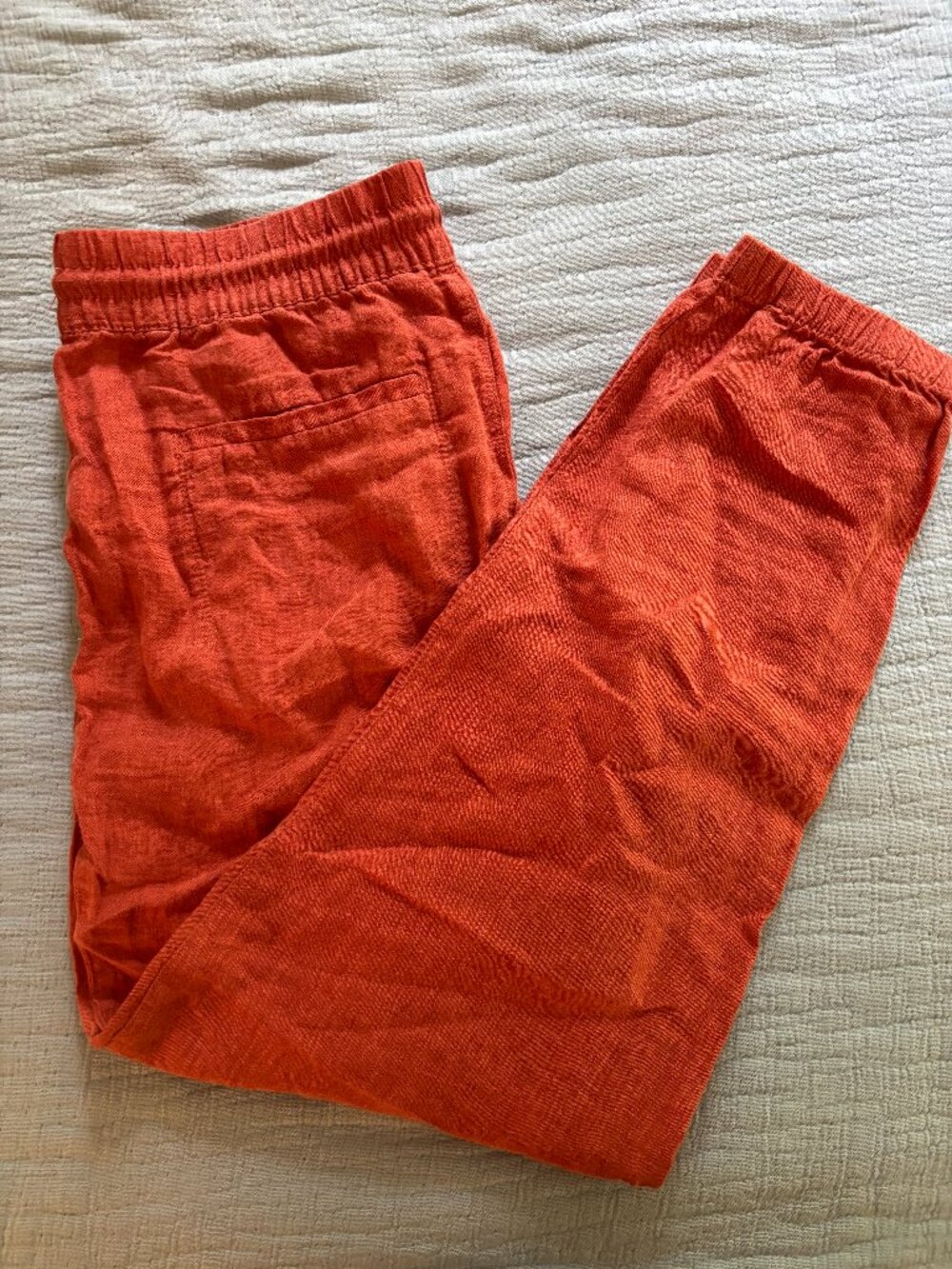 Pinkish Red Athleta Linen Trousers